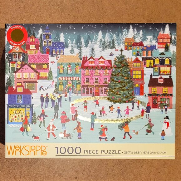 WerkShoppe HOLIDAY HAMLET Christmas Jigsaw Puzzle 1000 pieces - Picture 3 of 8